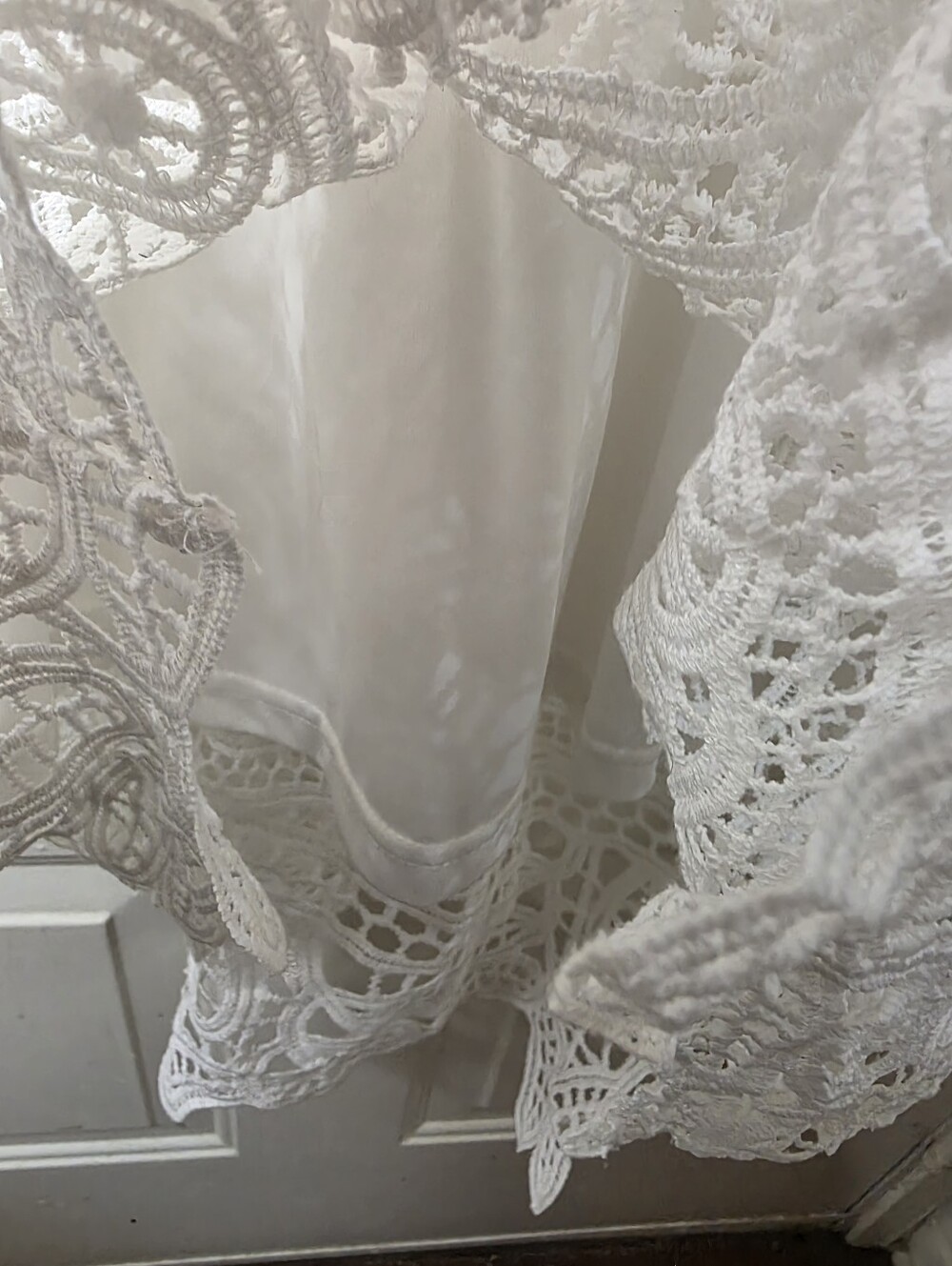 Charlotte‎ Russe White Lace Spaghetti Strap Mini Dress Size Small - Picture 5 of 8